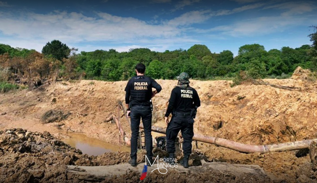 PF realiza operação conjunta para deter garimpo ilegal no Amazonas