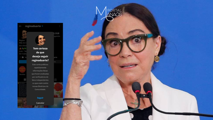 Capa Duarte Instagram de Regina Duarte alerta publicações de Fake News