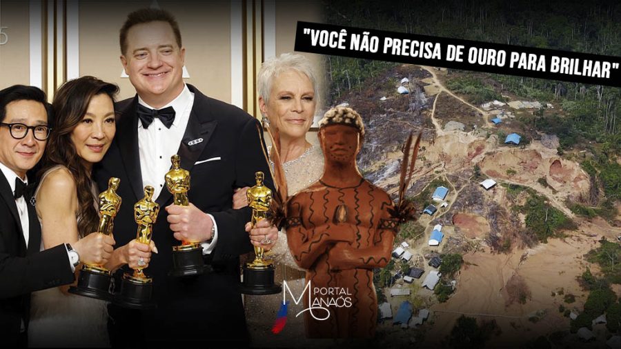 Indicados ao Oscar receberam estatuetas para conscientizar sobre a crise dos Povos Yanomami
