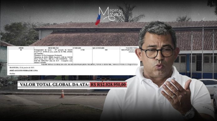 iranduba manaós Augusto Ferraz fecha contrato milionário de computadores