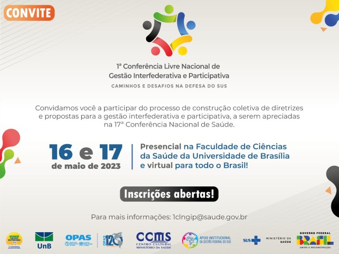 SUS 17ª Conferência Nacional de Saúde será nos dias 16 e 17 de maio de forma híbrida