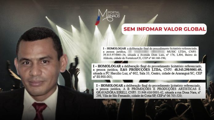 capa alvarães manaós Prefeitura de Alvarães contrata cantores sem divulgar os valores globais das licitações