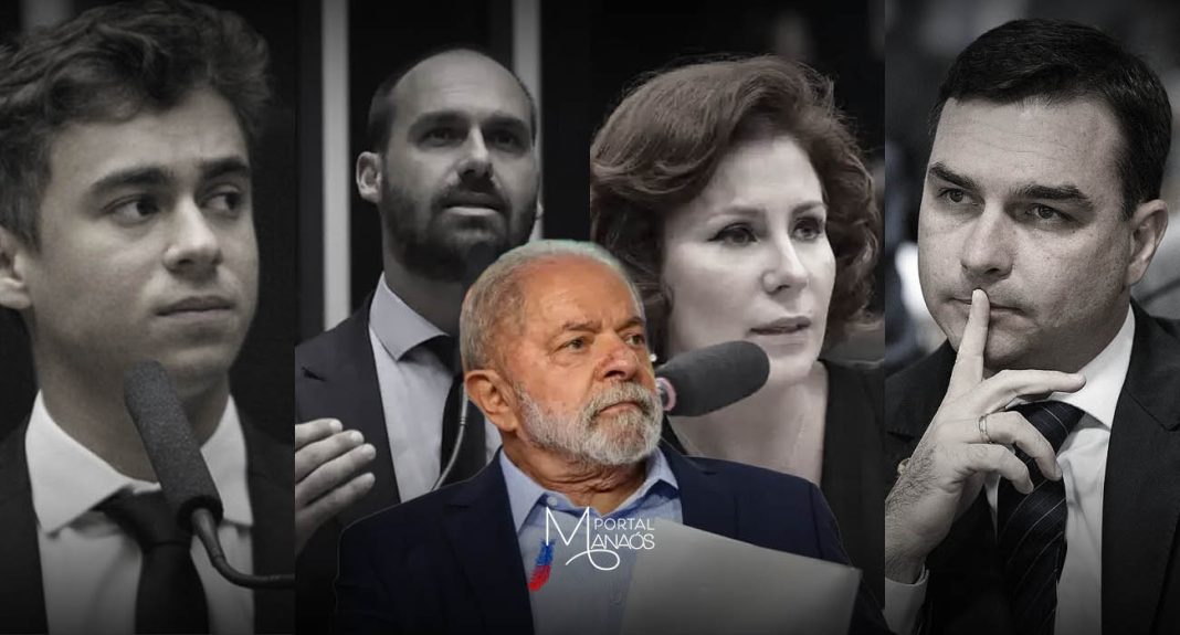Nikolas, Zambelli, Eduardo e Flávio Bolsonaro são multados por fake news contra Lula em 2022; os mesmos poderão recorrer