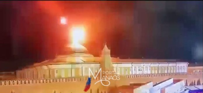 capa incêndio Rússia Ataque de drone na Rússia causa incêndio em refinaria de petróleo