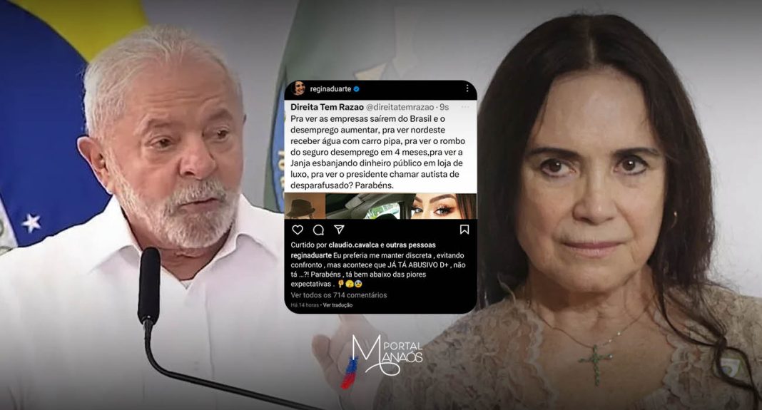 'Bem abaixo das piores expectativas', diz Regina Duarte sobre Governo Lula