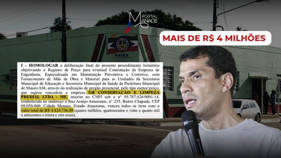 Prefeito de Maués fecha contrato de mais de R$ 4 milhões com empresa de engenharia