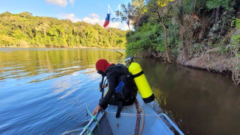 Mergulhadores do Corpo de Bombeiros encontram corpo de turista no Rio Acari
