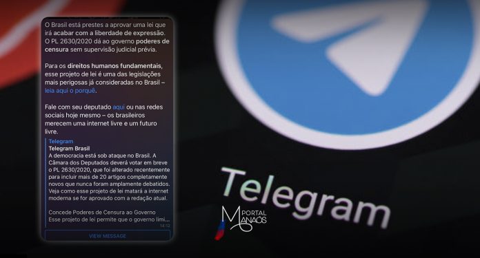 capa telegram Telegram envia nota a usuários criticando PL das Fake News