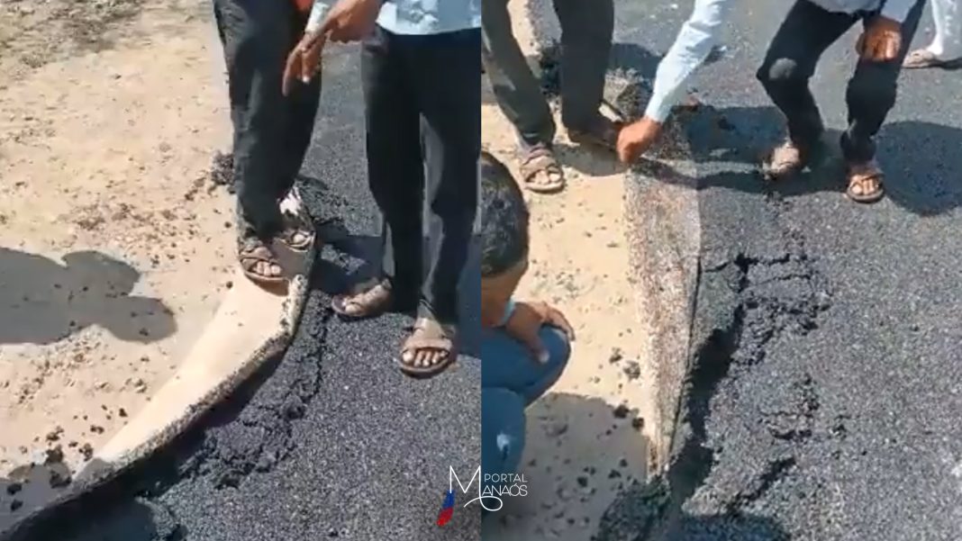 Com asfalto falso, empresa indiana tenta enganar população; Veja vídeo