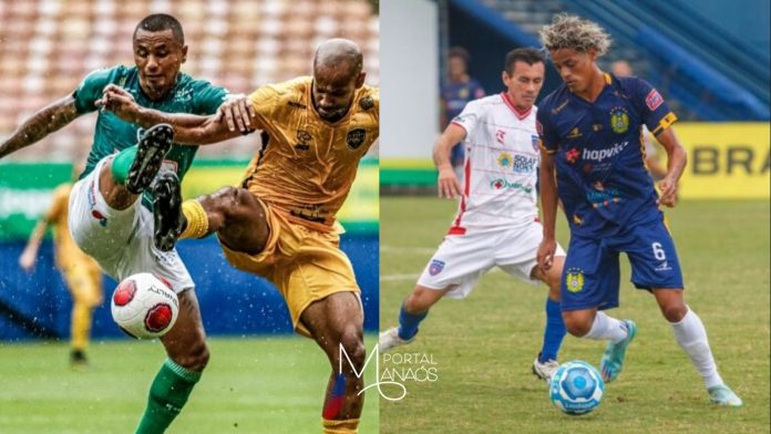 capa jogos Vitórias do Amazonas FC sobre o Manaus FC e do Nacional-AM sobre o São Francisco -AC marcam o fim de semana