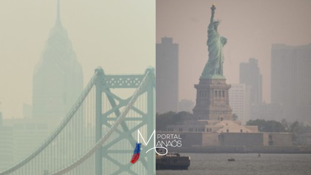 Fumaça de incêndios florestais no Canadá invade cidades dos EUA; Veja fotos