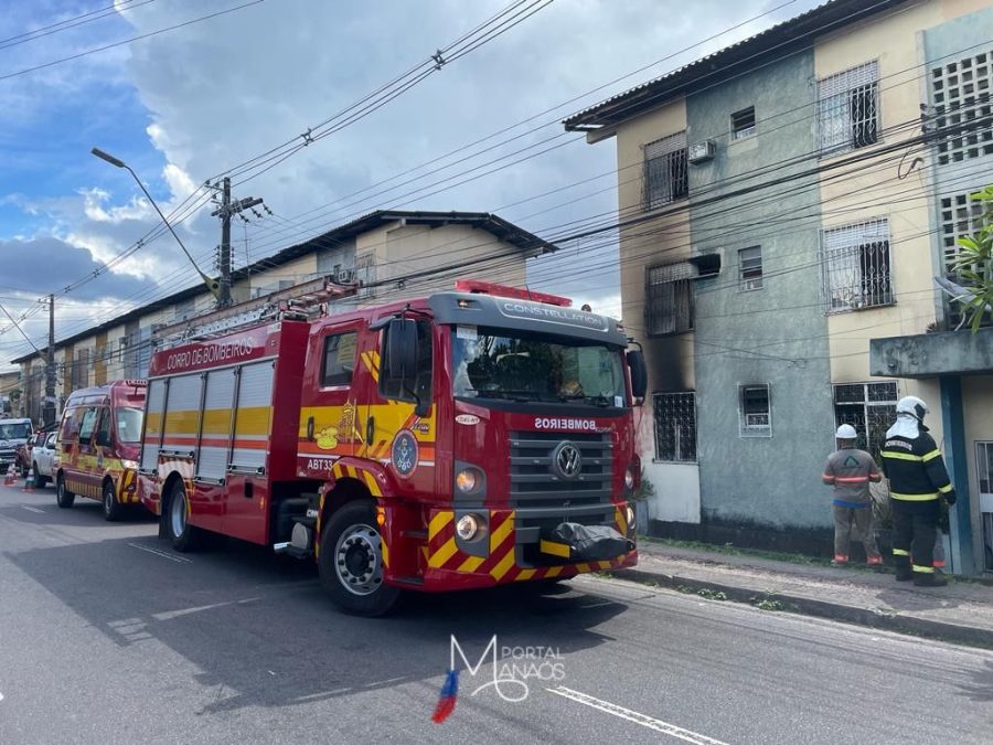 Incêndio atinge apartamento no Conjunto Eldorado em Manaus