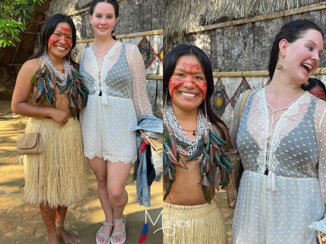Lana Del Rey visita aldeia indígena no Amazonas
