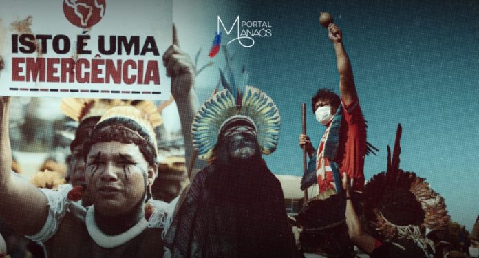 Indígenas manifestam contra o Marco Temporal Marco temporal: MPF defende veto integral a projeto de lei aprovado pelo Congresso Nacional