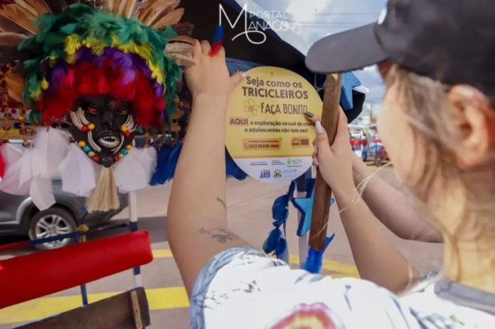 tricicleiros faça bonito Campanha contra exploração sexual infantojuvenil em parceria com tricicleiros de Parintins é promovida