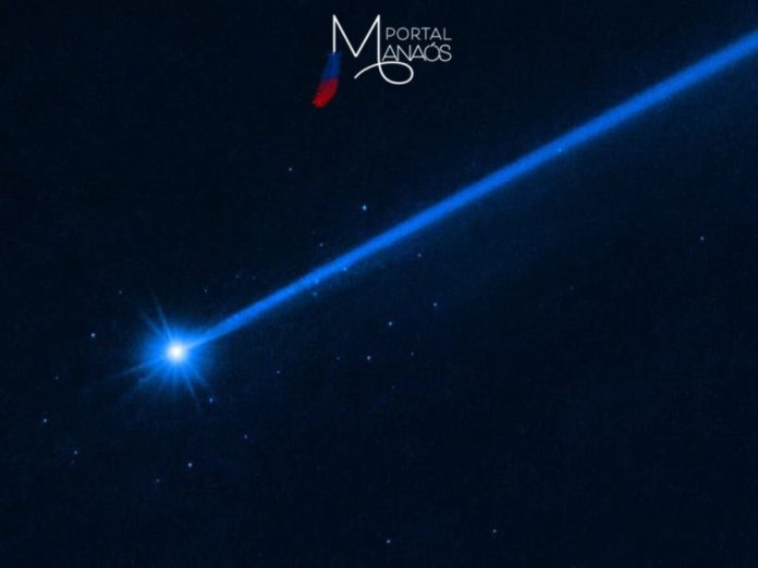 capa nasa sonda “Hubble” detectou um enxame de pedras espalhadas pelo asteróide Dimorph após colisão