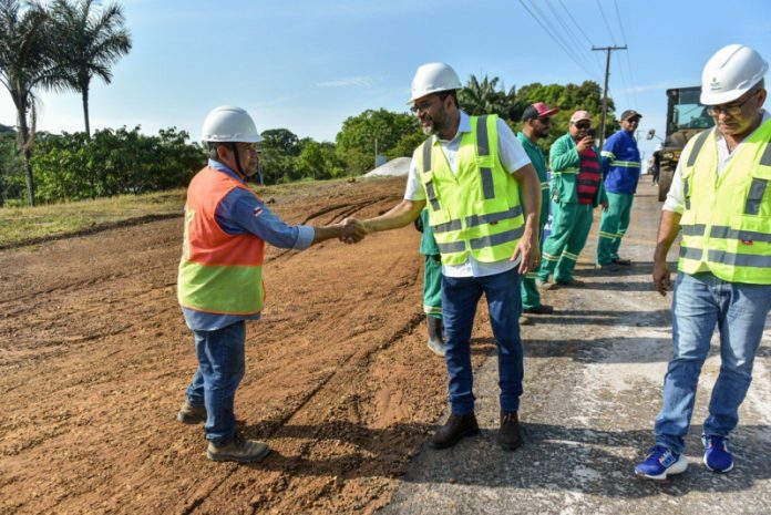 vistoria wilson (5) Governador Wilson Lima vistoria obra de reforma e ampliação da AM-352 e destaca importância da rodovia para economia da região