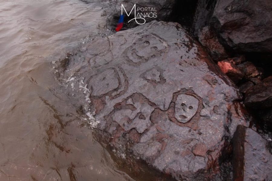 Estiagem histórica revela rostos esculpidos há mais de 2 mil anos no Amazonas