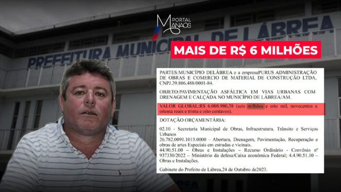 capa labrea manaós Em meio à estiagem severa, Prefeitura de Lábrea fecha contrato sem transparência de mais de R$ 6 milhões em pavimentação