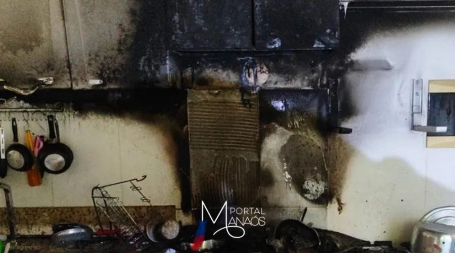 Em Manaus, curto-circuito em micro-ondas causa incêndio em casa