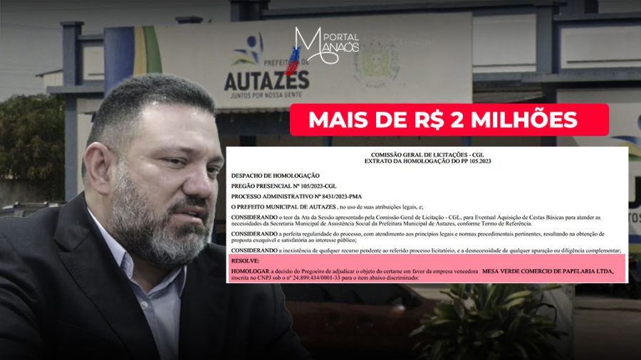 Autazes, Cesta Báscia, Licitação, Prefeitura, Papelaria,