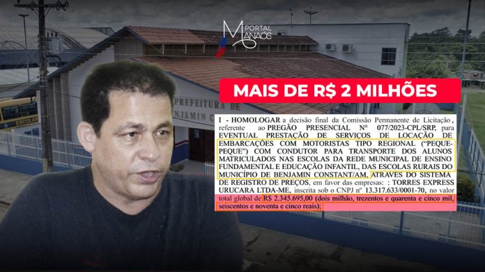 Contrato, Embarcações, Benjamin Constant, Prefeito,