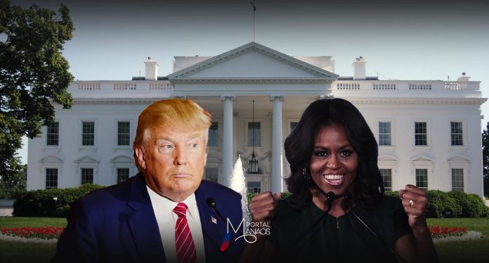 Michelle Obama aparece como o único nome democrata capaz de vencer Donald Trump, caso Joe Biden decida não concorrer às eleições nos Estados Unidos, que acontece em novembro deste ano. É o que diz pesquisa eleitoral divulgada na última terça-feira (2), realizada pela Reuters em parceria com o Ipsos.