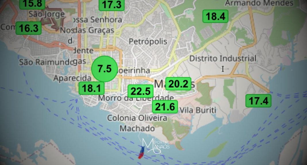 A Qualidade do ar em Manaus é considerada como moderada pelo segundo dia seguido, segundo os marcadores desta sexta-feira, (16). O nível de poluição por PM2.5 (Partículas inferiores a 2,5 microns), que havia chegado ao número de 166 segundo a The Weather Channel, baixou consideravelmente desde a última quinta-feira (15), com a média atual de 74.