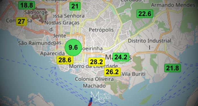 Novo aumento do poluente PM2.5 (Partículas inferiores a 2,5 microns) faz a qualidade do ar em Manaus piorar novamente. Os marcadores da The Wheather Channel indicam a média de 99 para esta segunda-feira (19). Na última sexta-feira (16), os números chegaram a 74, o melhor índice da semana passada.