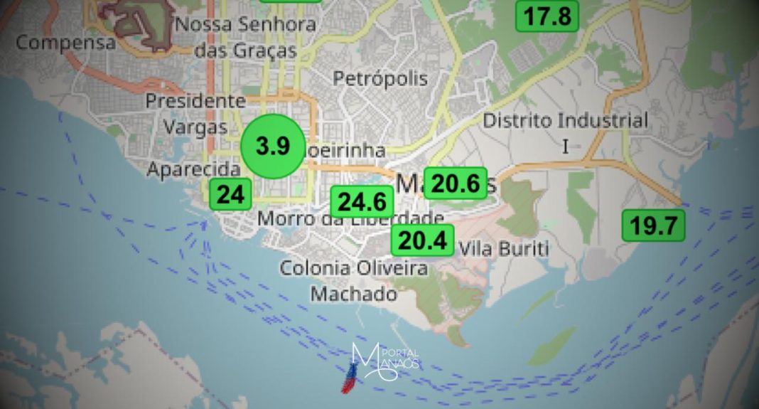 Manaus segue em alerta amarelo. É o que aponta os índices de qualidade do ar da cidade nesta sexta-feira (23), acompanhando a tendência dos últimos dias. Segundo a The Weather Channel, o estado climático da cidade em relação ao número de poluentes no ar atualmente é estável, com variações de pequena escala.