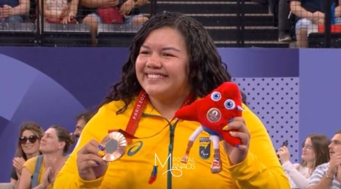 Tamanho Foto (1) Bronze, Paratleta, Halterofilismo, Amazonas, Paralimpíadas de Paris,