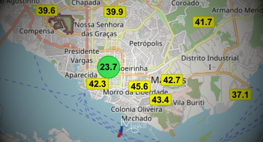 Com a chegada do mês de setembro, a qualidade do ar em Manaus continua sem boas classificações nos índices de poluição. A medição desta segunda feira (2), é de insalubridade para grupos de pessoas sensíveis aos poluentes, os marcadores da The Weather Channel apontam para a média de 142 na presença de PM2.5 (Partículas inferiores a 2,5 microns).