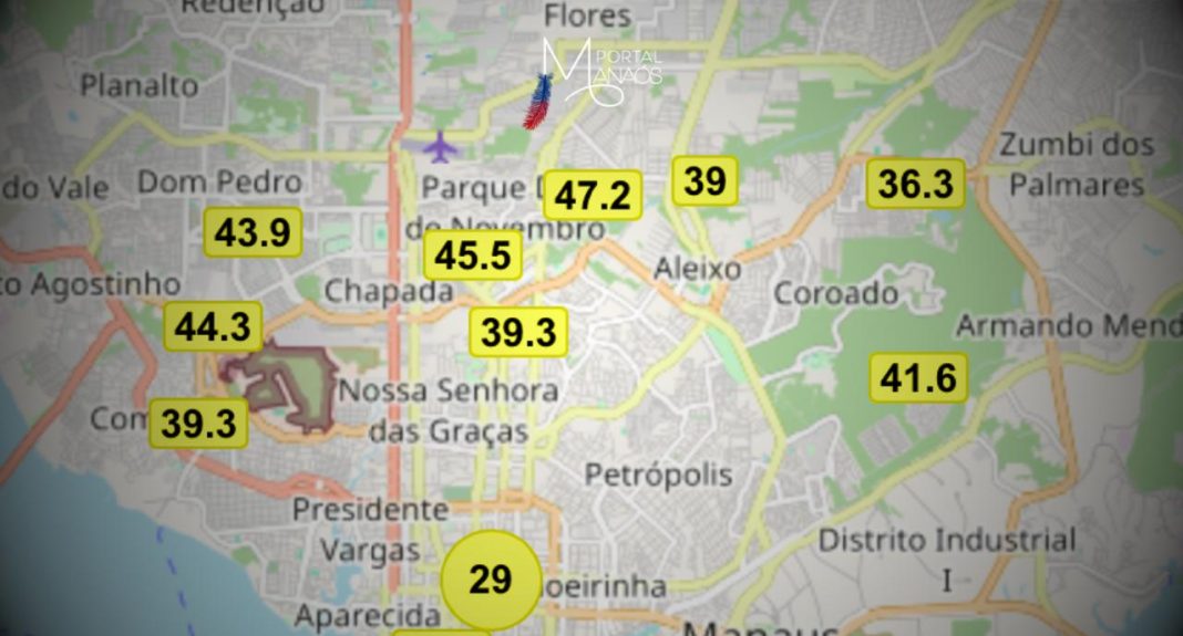 A fumaça das queimadas ambientais que atingem o Amazonas voltam a causar o aumento da poluição no céu da cidade, nesta terça-feira (17). Os marcadores da The Weather Channel apontam níveis de insalubridade no ar da capital, ao medir 157 na quantidade PM2.5 (Partículas inferiores a 2,5 microns). Os efeitos na saúde podem afetar a todos os grupos.