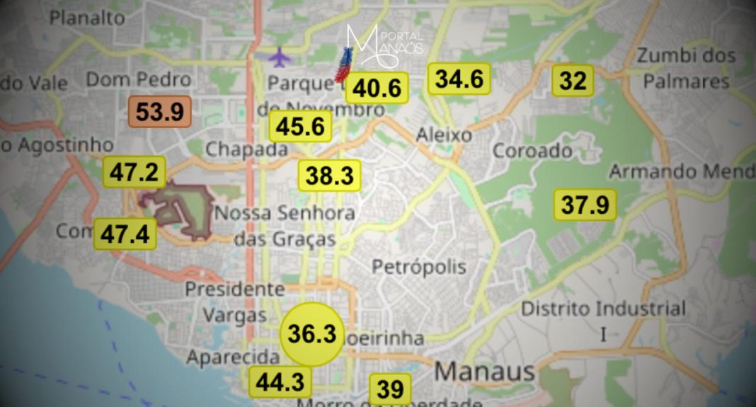 A fumaça das queimadas que atingem o Amazonas voltam a causar o aumento da poluição no céu da cidade, nesta quarta-feira (18). Os marcadores da The Weather Channel apontam níveis de insalubridade no ar da capital, ao medir 165 na quantidade PM2.5 (Partículas inferiores a 2,5 microns). Com a marca, os efeitos na saúde podem afetar a todos os grupos.