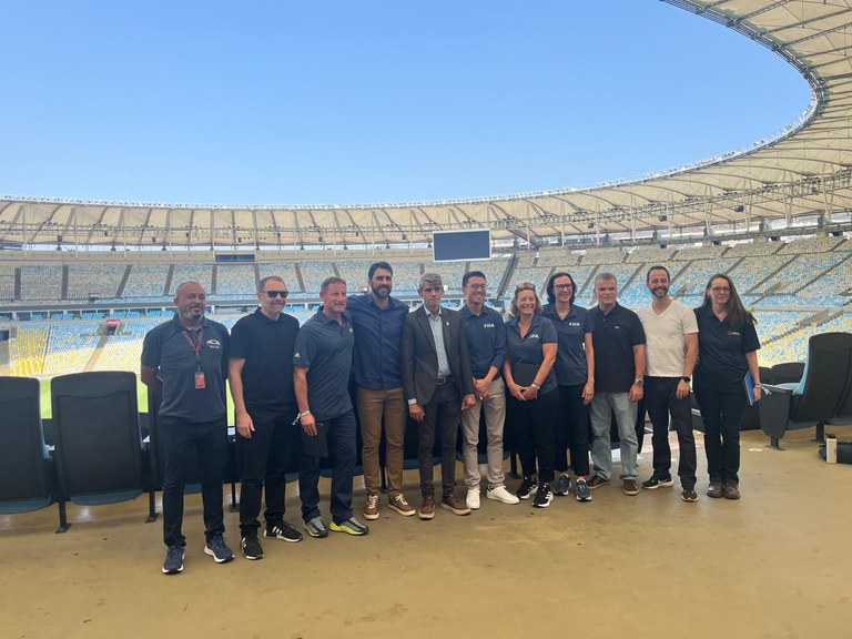 A primeira visita aconteceu na última quarta-feira (25), no Estádio do Maracanã, no Rio de Janeiro, onde foram avaliadas as estruturas internas e externas do local.