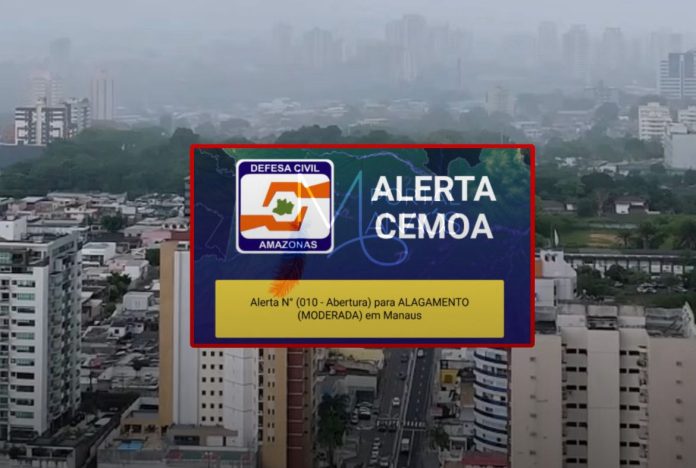 Defesa Civil emite alertas para chuva intensa e risco de alagamentos em Manaus e região metropolitana