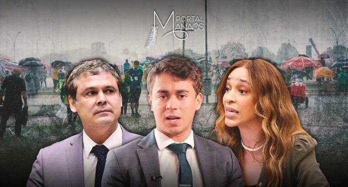 Erika Hilton - Lindberg Farias - Nikolas Ferreira - Deputados - caminhada Erika Hilton - Lindberg Farias - Nikolas Ferreira - Deputados - caminhada